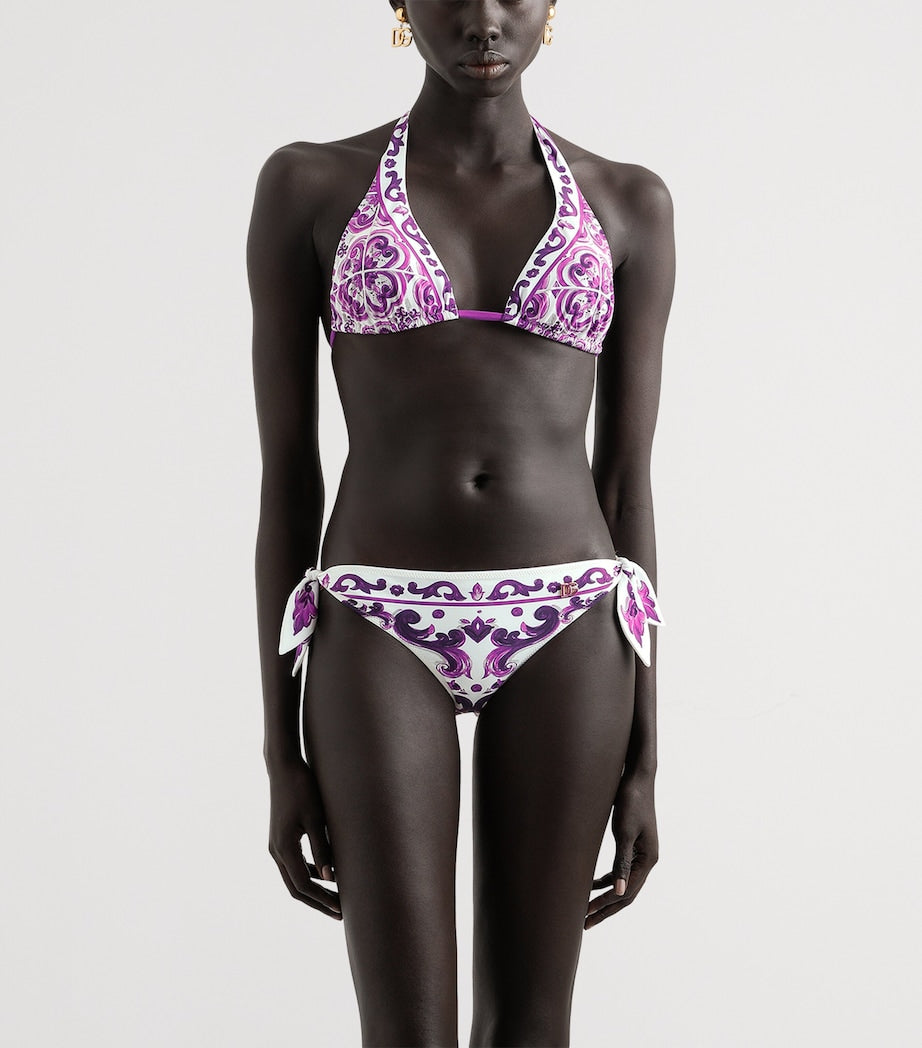 Dolce & Gabbana Multi Majolica Print Bikini