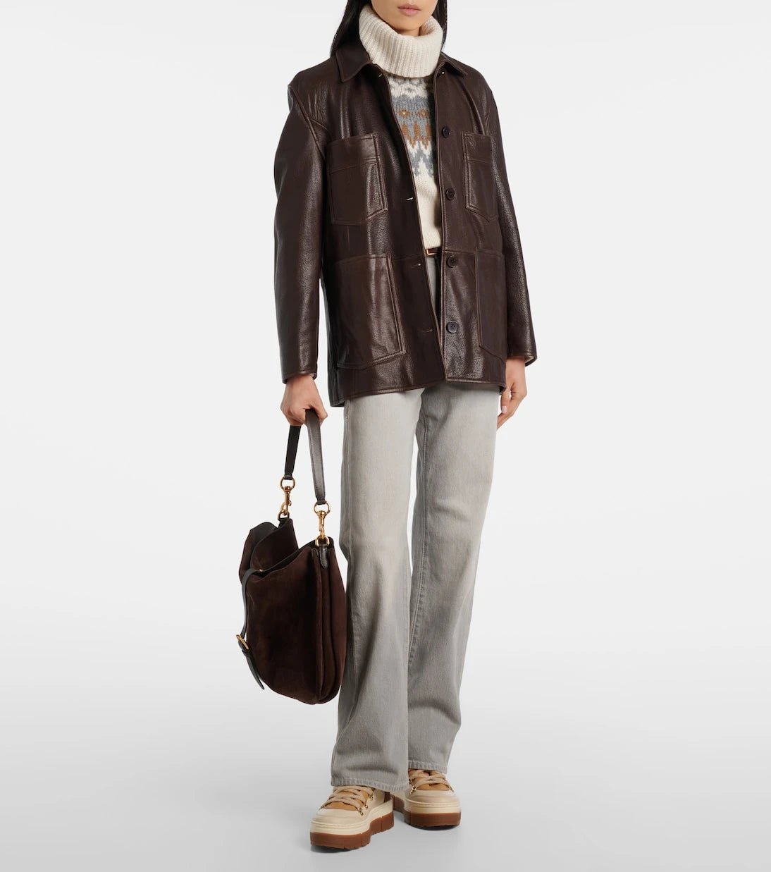 Bogner - Vaduz shearling-trimmed leather ankle boots