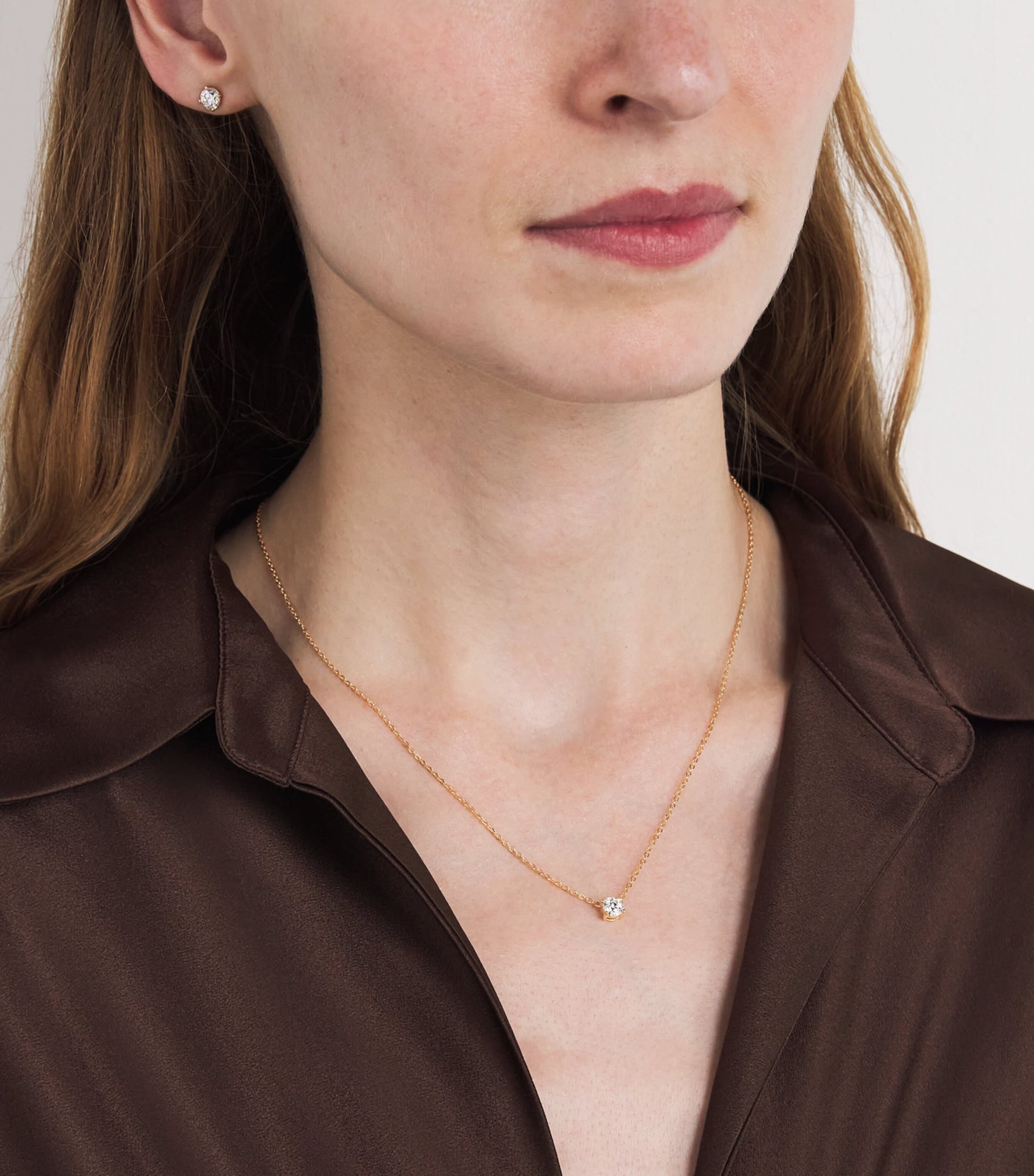 Yellow Gold and Diamond Pendant Necklace (0.50ct)