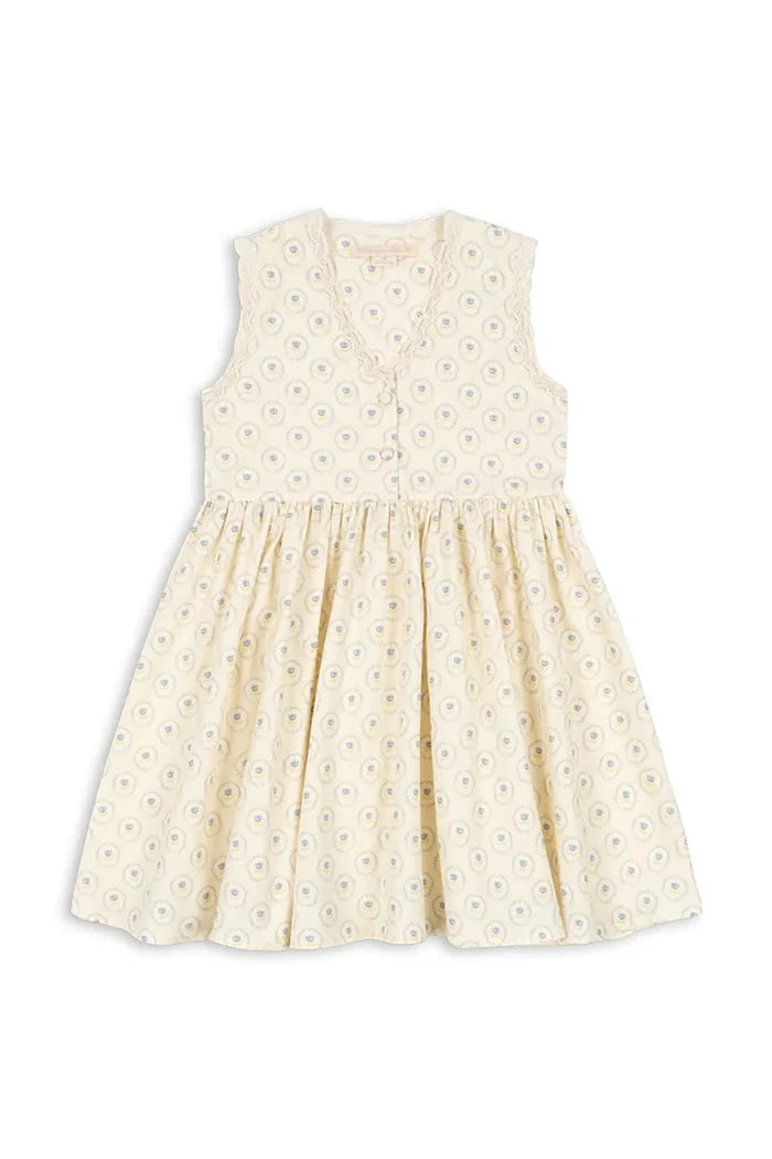 Konges Sløjd COEUR LACE DRESS GOTS Çocuk Pamuklu Elbise