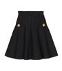 Balmain Black Flared Knitted Mini Skirt