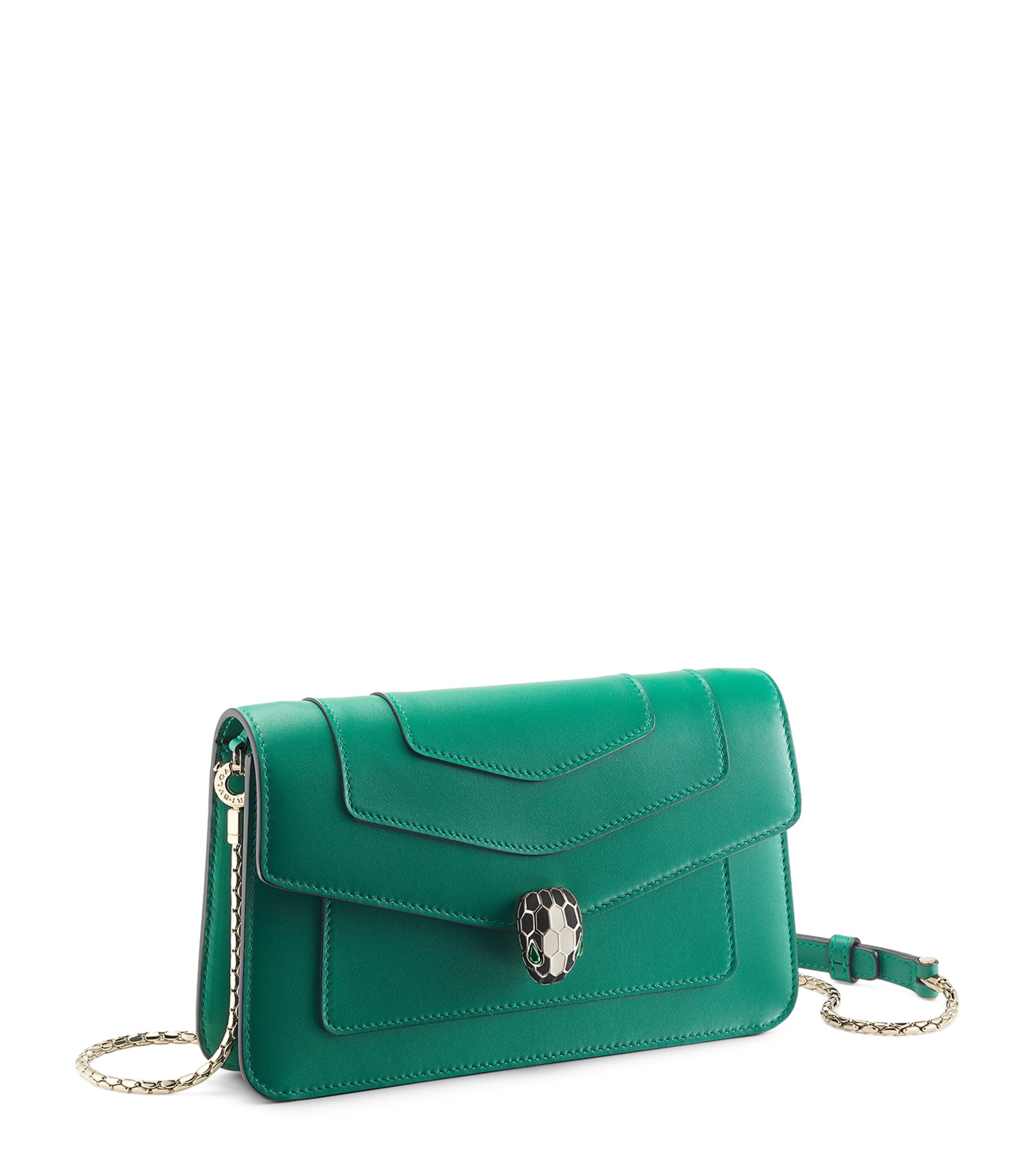 Green Serpenti Forever Chain Wallet