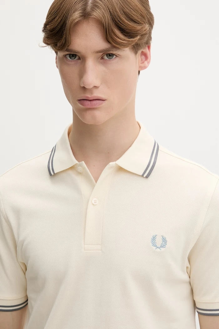 Fred Perry тениска с яка мъжка от памук