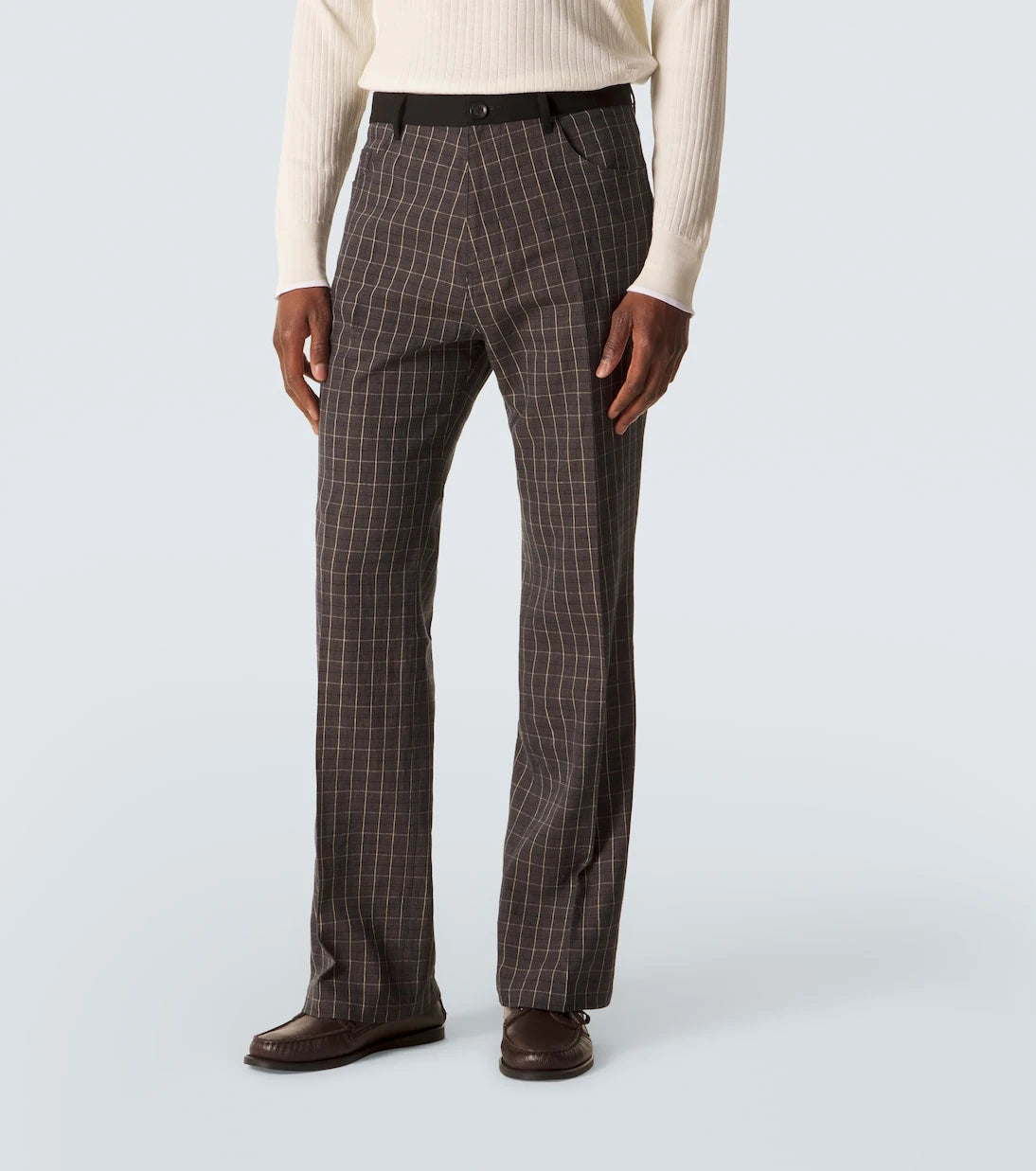 Wales Bonner - Country checked linen-blend straight pants