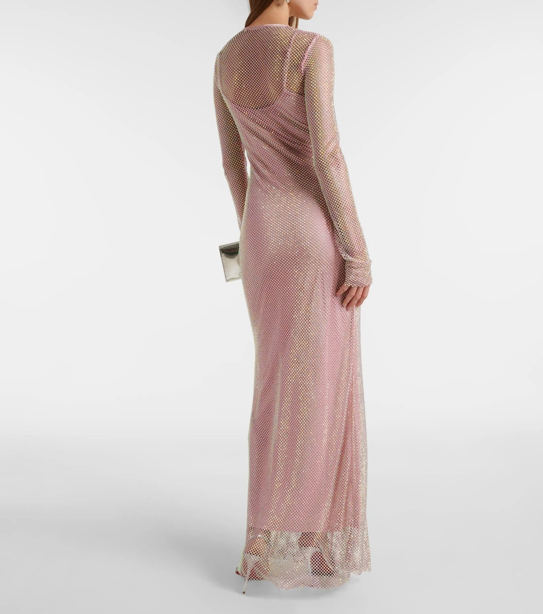 Sportmax - Embellished mesh gown