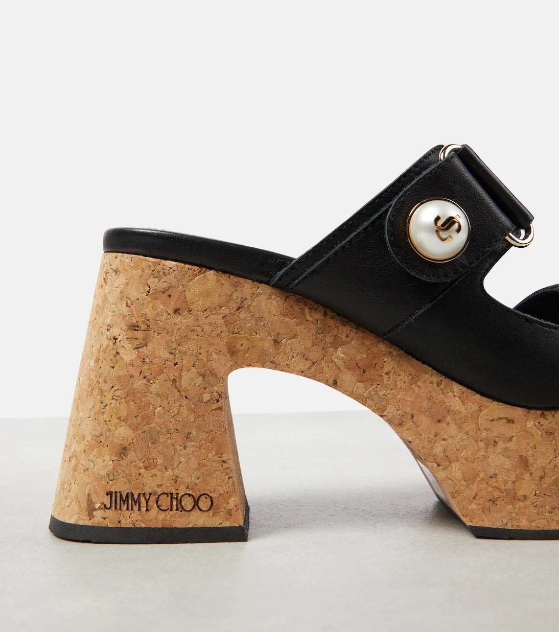 Jimmy Choo - Fayence leather platform mules