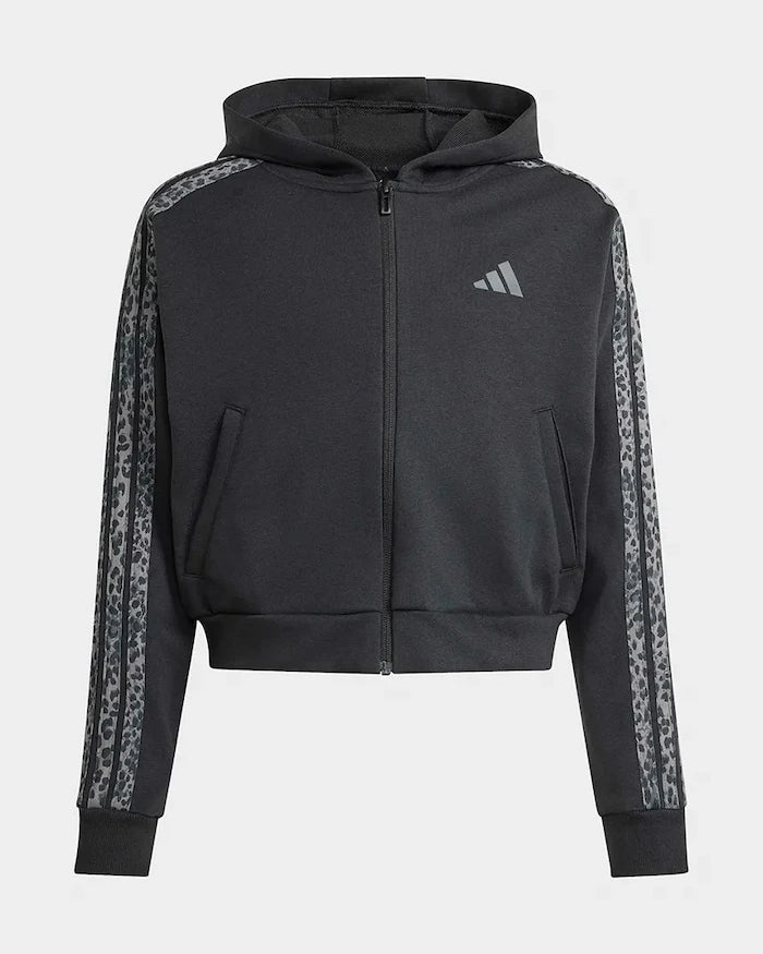 adidas çocuklar için pamuklu fermuarlı kapüşonlu sweatshirt