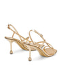Jimmy Choo Gold Etana 80 Metallic Leather Heeled Sandals