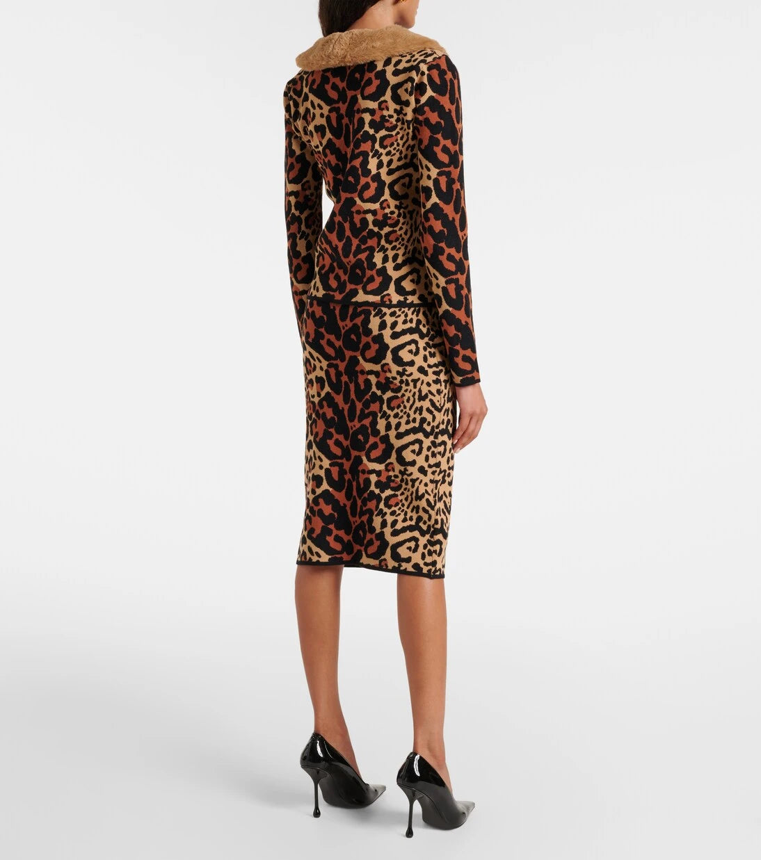 Blumarine - Leopard-print jacquard cardigan