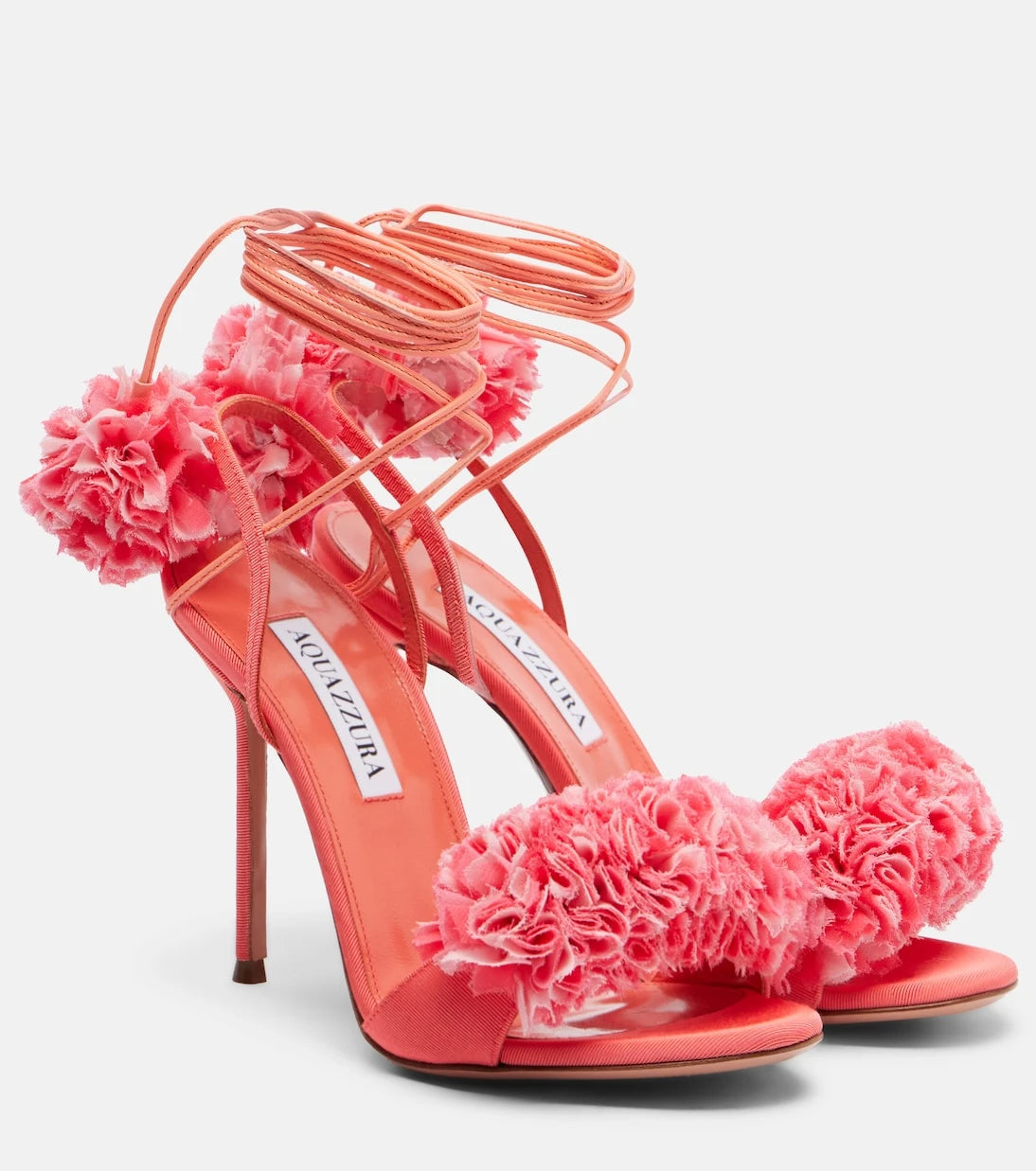 Aquazzura - Cherry Kiss leather-trimmed sandals