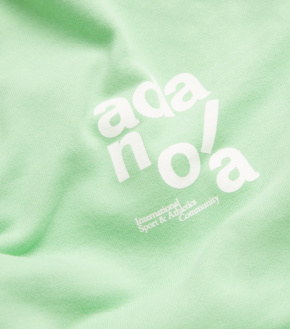 Green Cotton Logo Sweatshirt