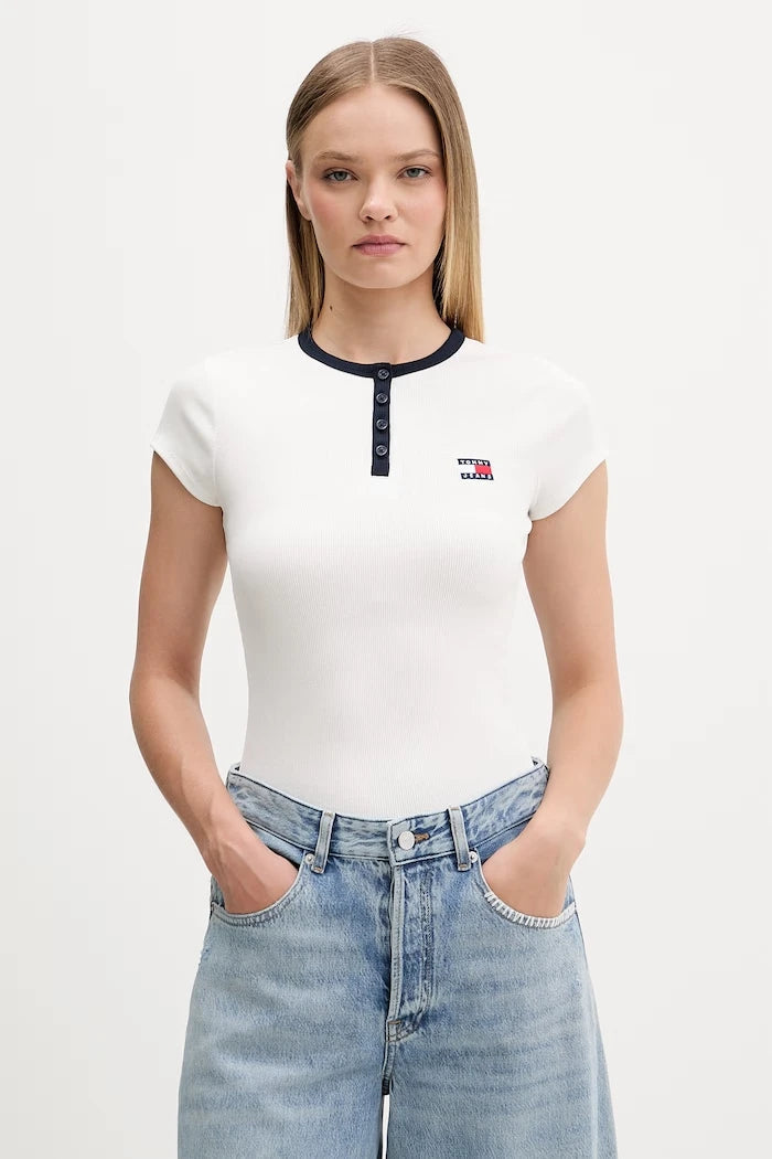Tommy Jeans тениска дамска с памук