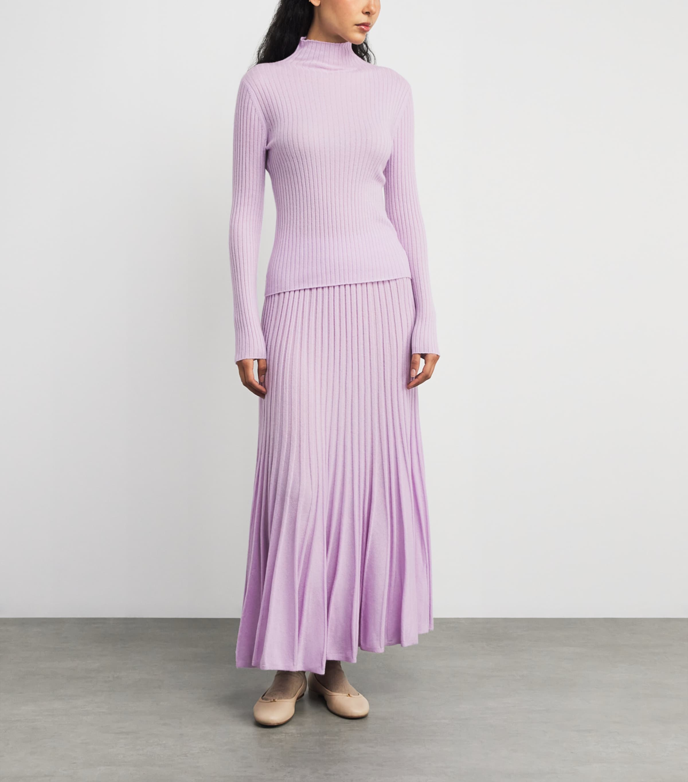 arch 4 Purple Cashmere Sabrina Midi Skirt