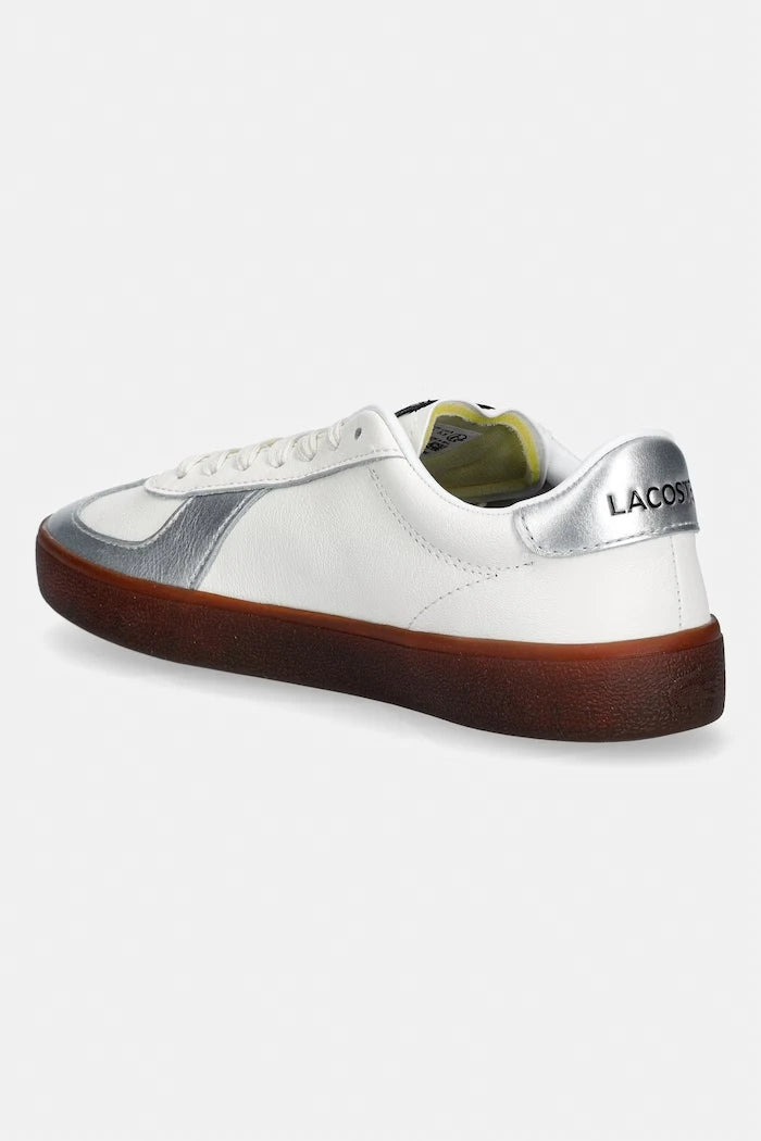 Кожени маратонки Lacoste Baseshot Pro Sneakers Silver & Gold Pack