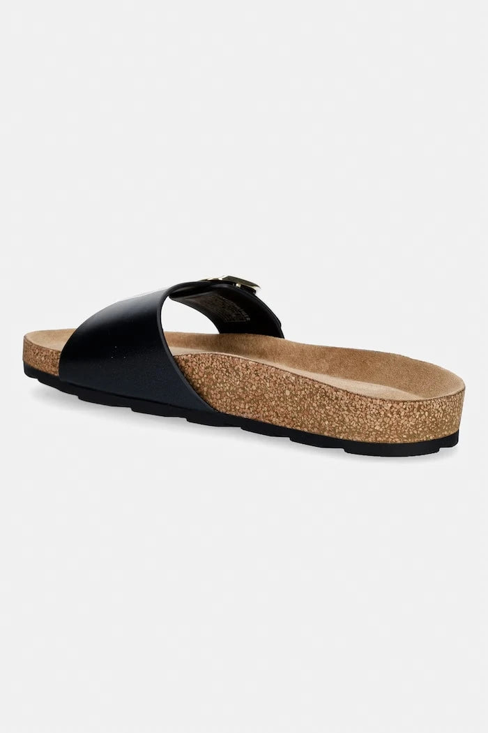 Tommy Hilfiger чехли дамски от кожа TH CLASSIC CORK SANDAL PEARL LTH