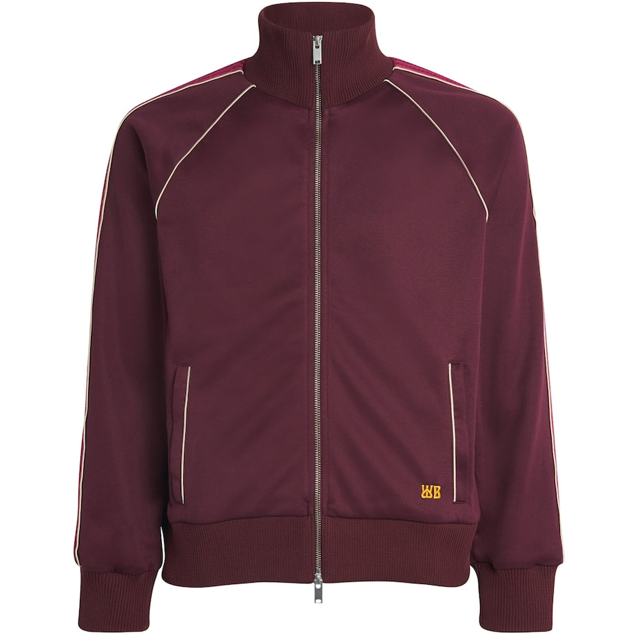 Wales Bonner Red Knit-Trim Essence Track Jacket