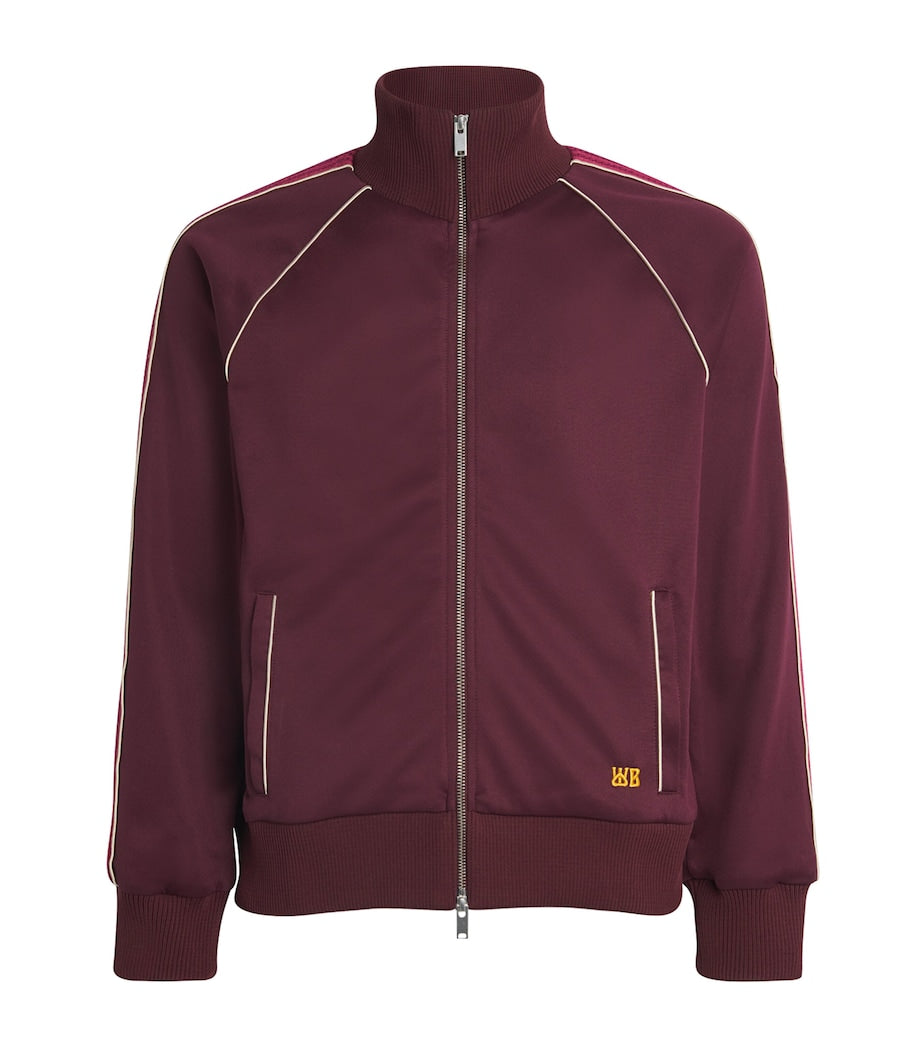 Wales Bonner Red Knit-Trim Essence Track Jacket