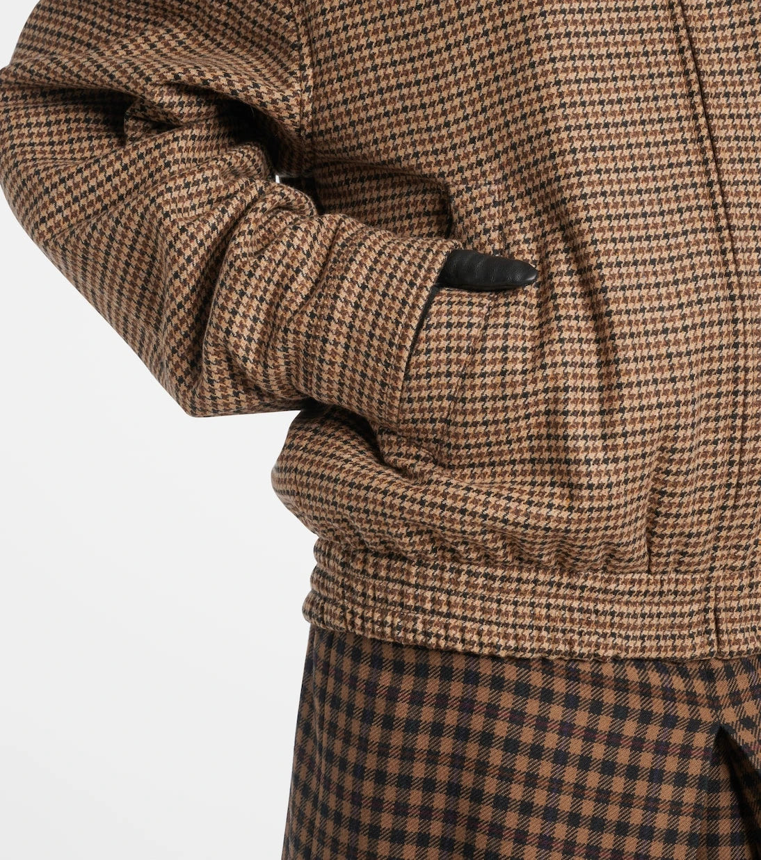 Saint Laurent - Houndstooth padded jacket