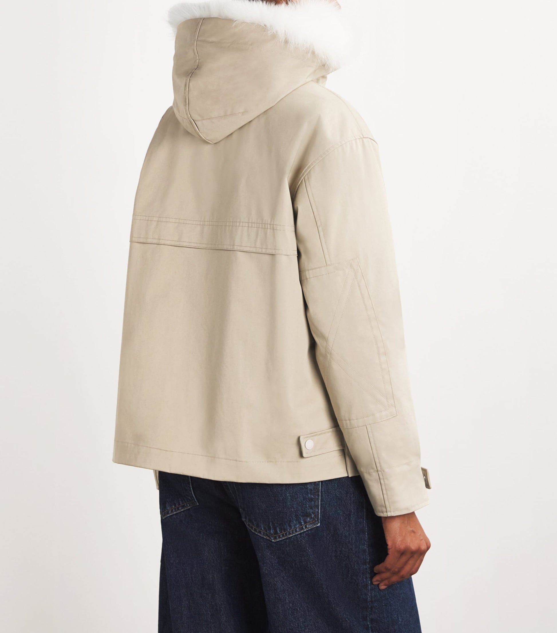 Canvas Fur-Trim Parka Jacket