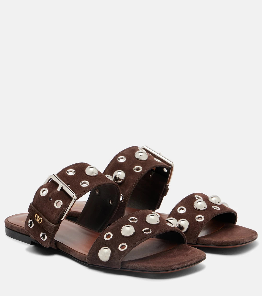 Valentino Garavani - Nellcote studded suede sandals