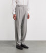 Wool-Blend Pleated Trousers