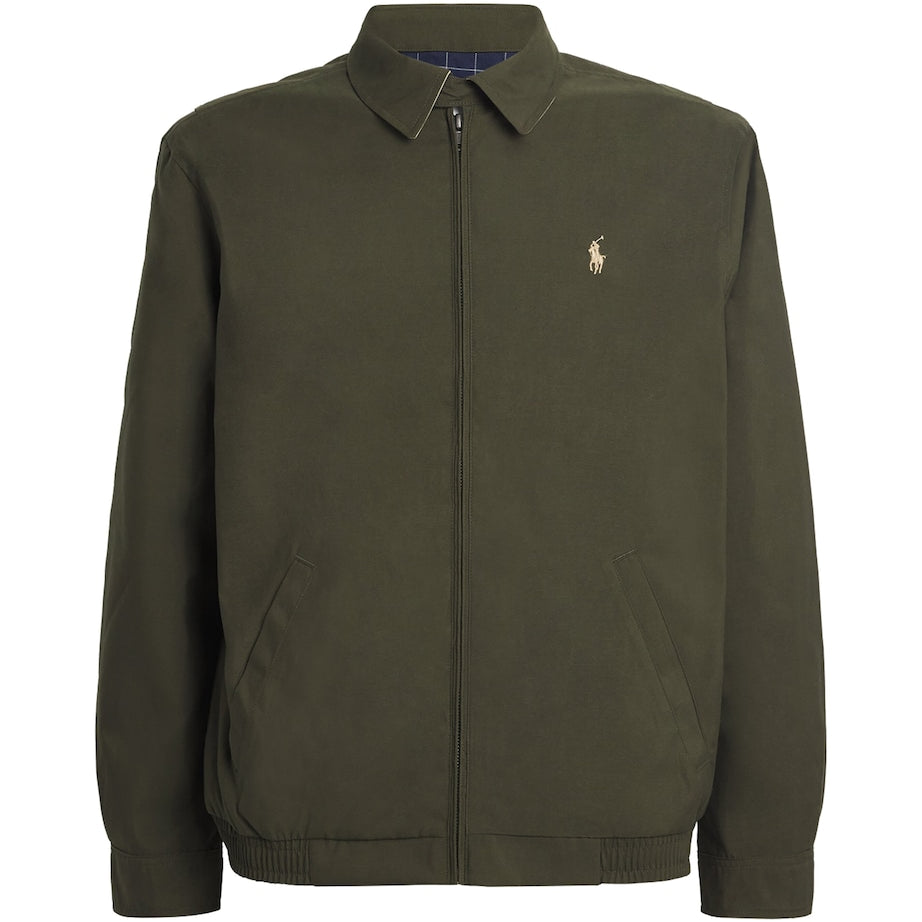 Green Water-Repellent Harrington Jacket