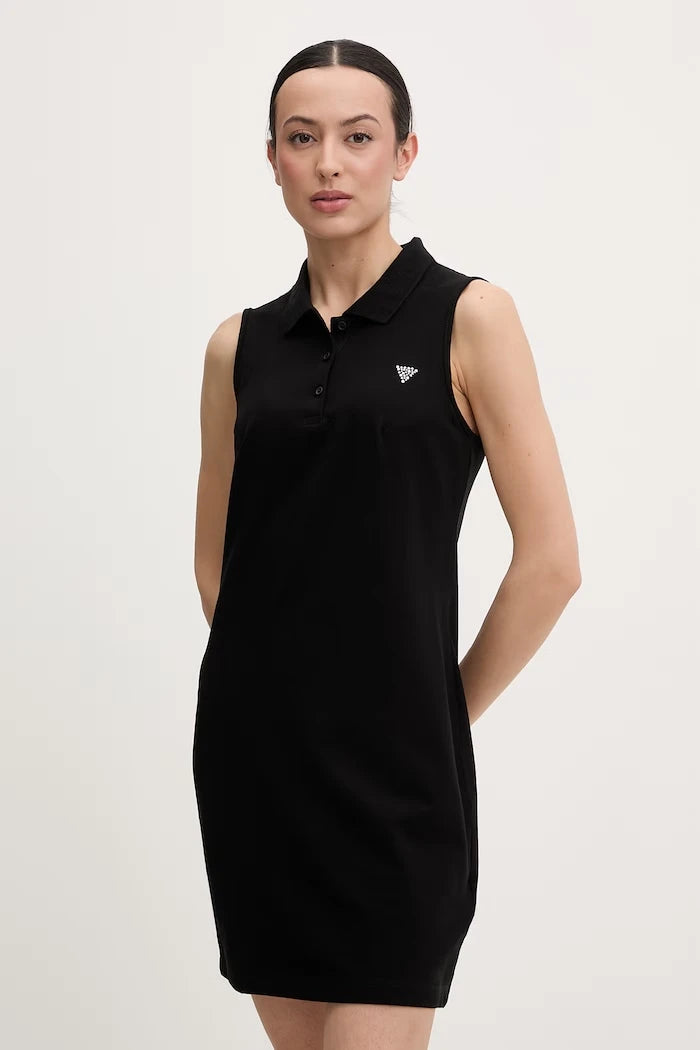 Guess рокля от памук с еластан SILVY