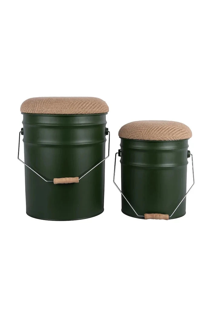 Depolama alanlı tabure Leitmotiv Buckets 39 x 31 cm (2 adet)