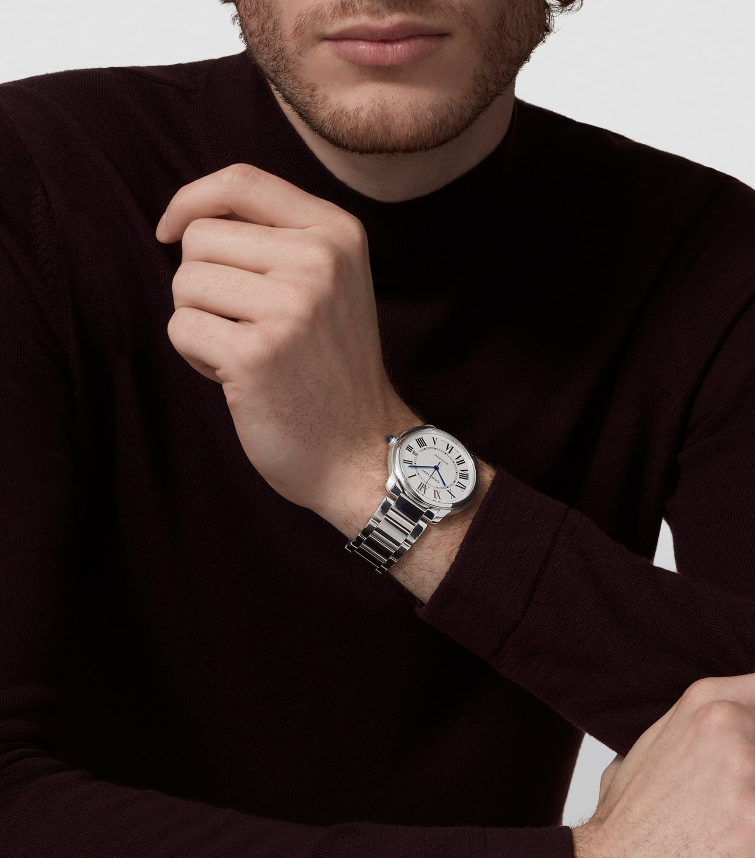 Stainless Steel Ronde Must de Cartier Watch 40.6mm