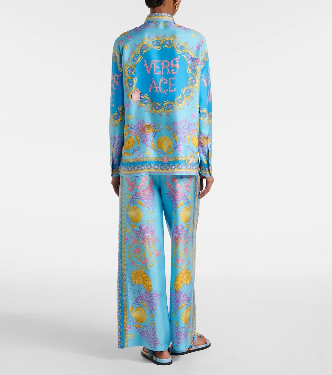 Versace - Underwater Barocco silk twill shirt
