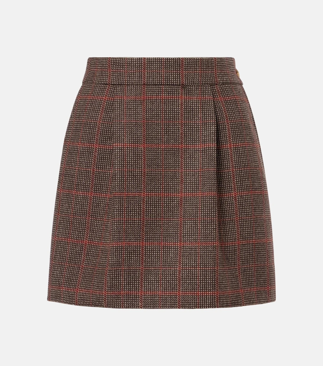 Chloé - Checked virgin wool miniskirt