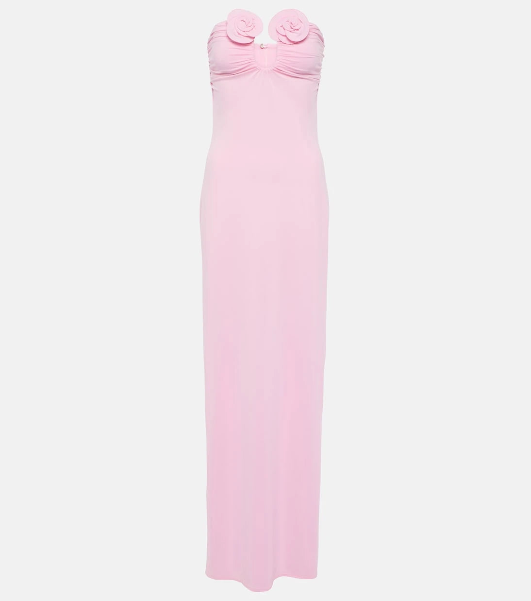 Magda Butrym - Floral-appliqué strapless maxi dress