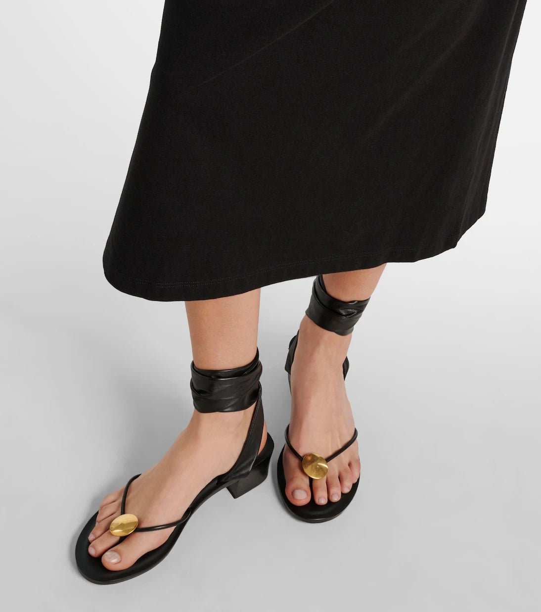 The Row - Cord leather thong sandals
