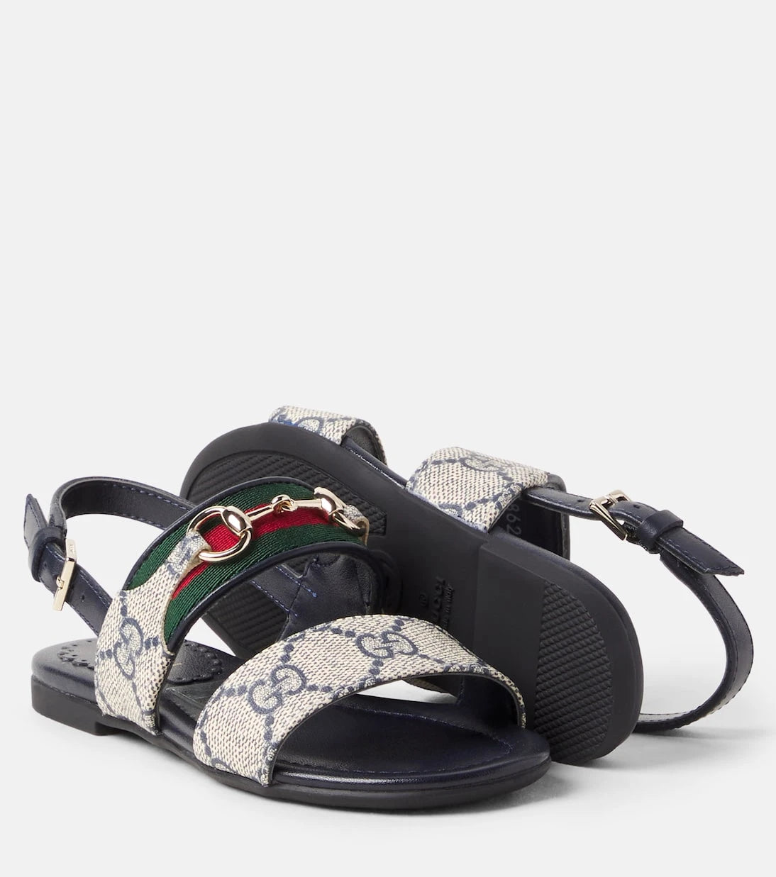 Gucci Kids - Horsebit GG Canvas sandals