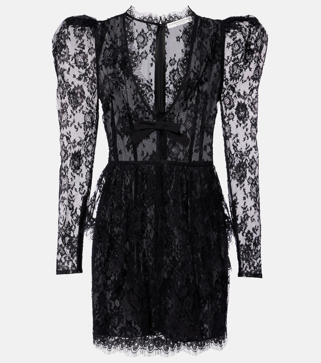 Alessandra Rich - Bow-detail lace minidress