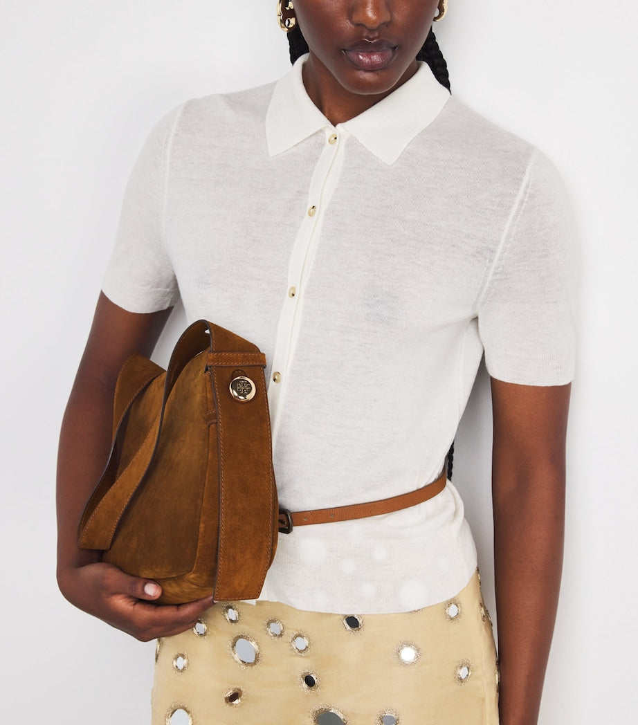 Suede Romy Shoulder Bag