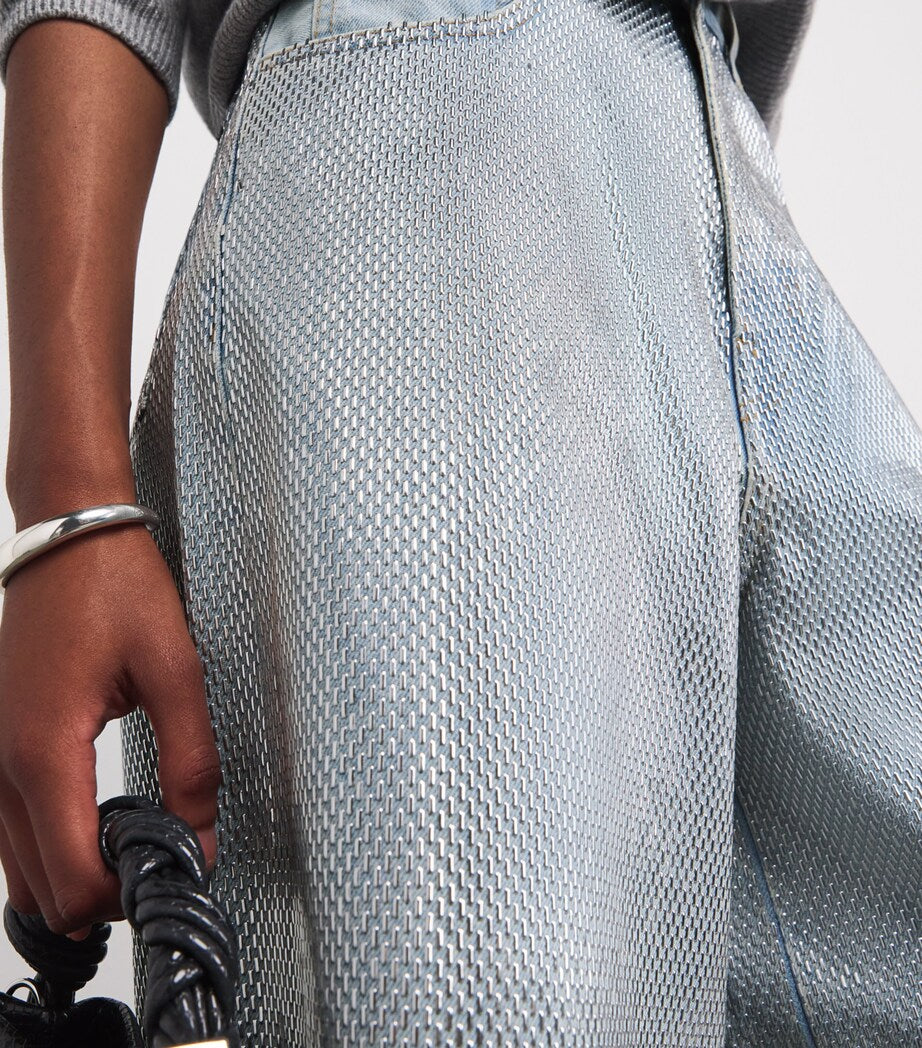 Haikure Blue Denim Stapled Belle Shorts