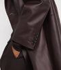 Arma Burgundy Lambskin Double-Breasted Joanna Coat