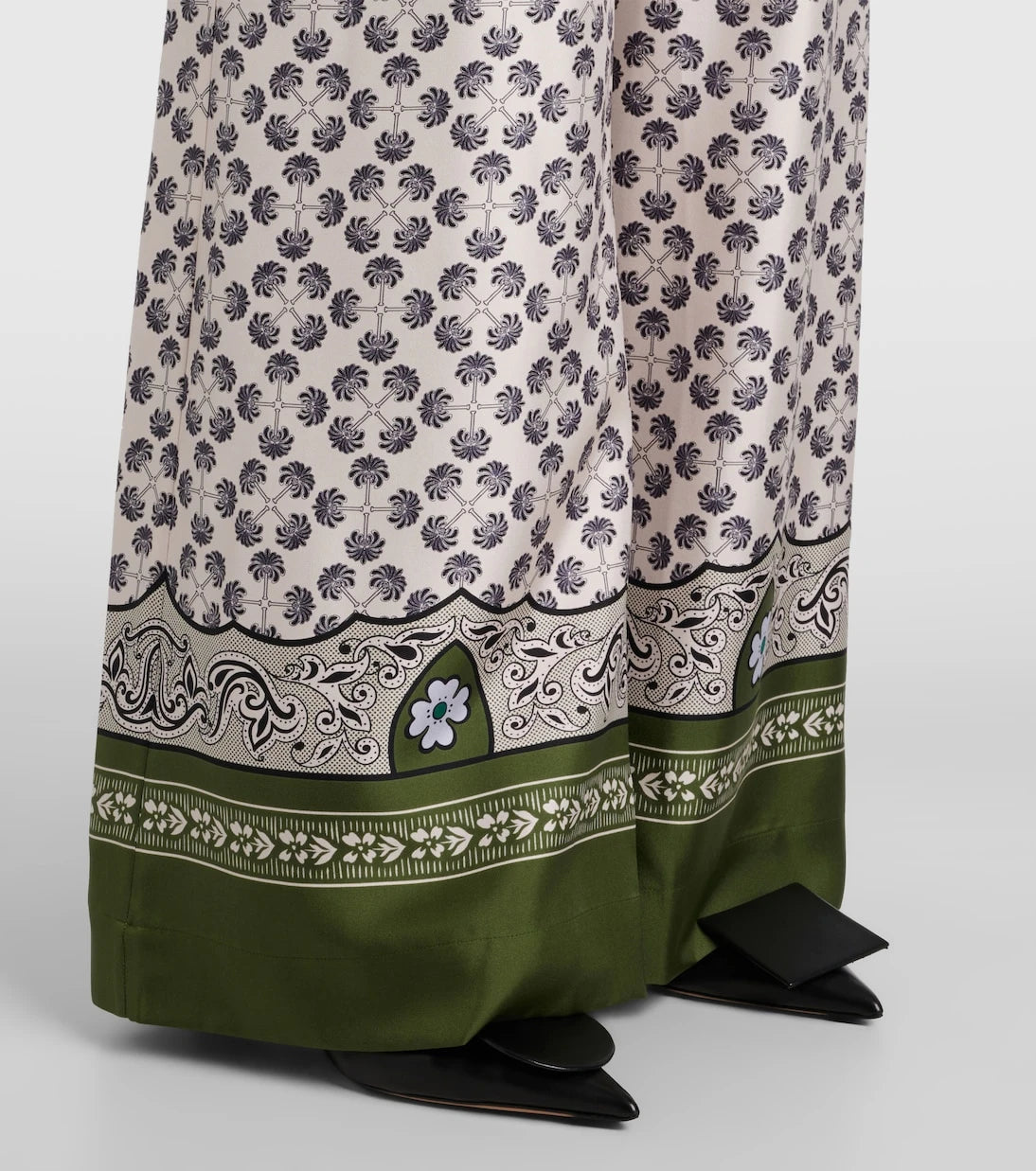 La DoubleJ - Printed silk twill palazzo pants