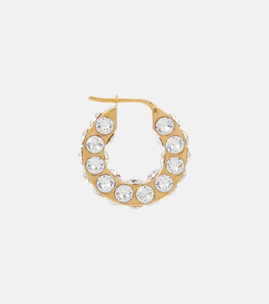 Amina Muaddi - Jah crystal-embellished hoop earrings