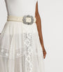 Ralph Lauren Collection White Leather Embellished Belt