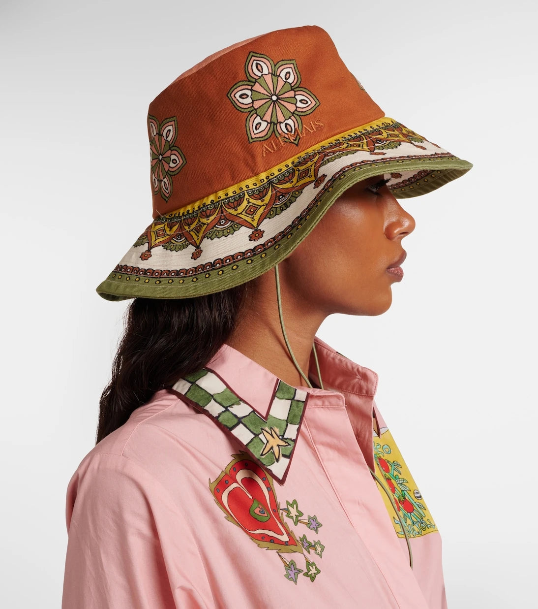 Alémais - Printed cotton fedora