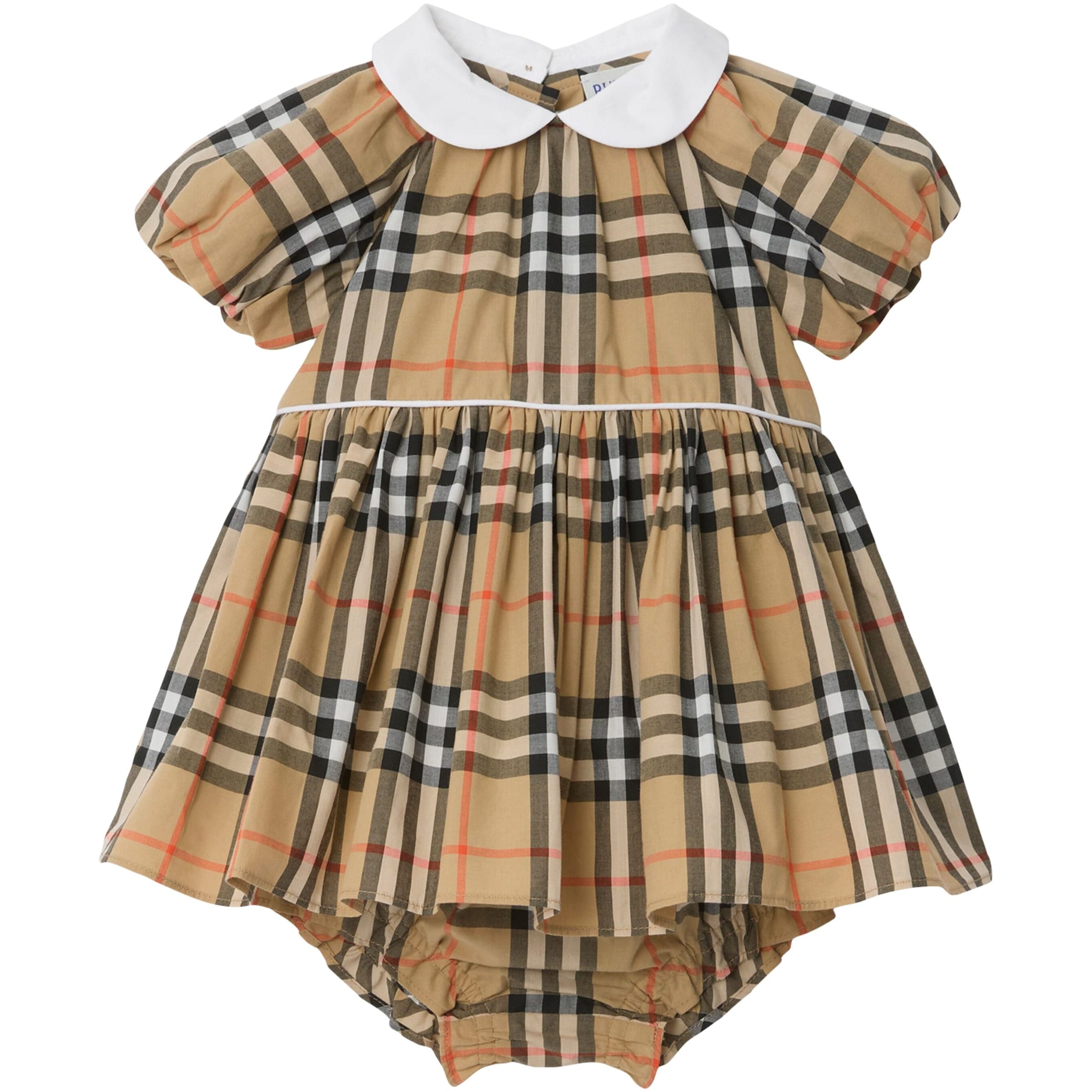 Burberry Kids Cotton Check Dress with Bloomers (1-18 Months)