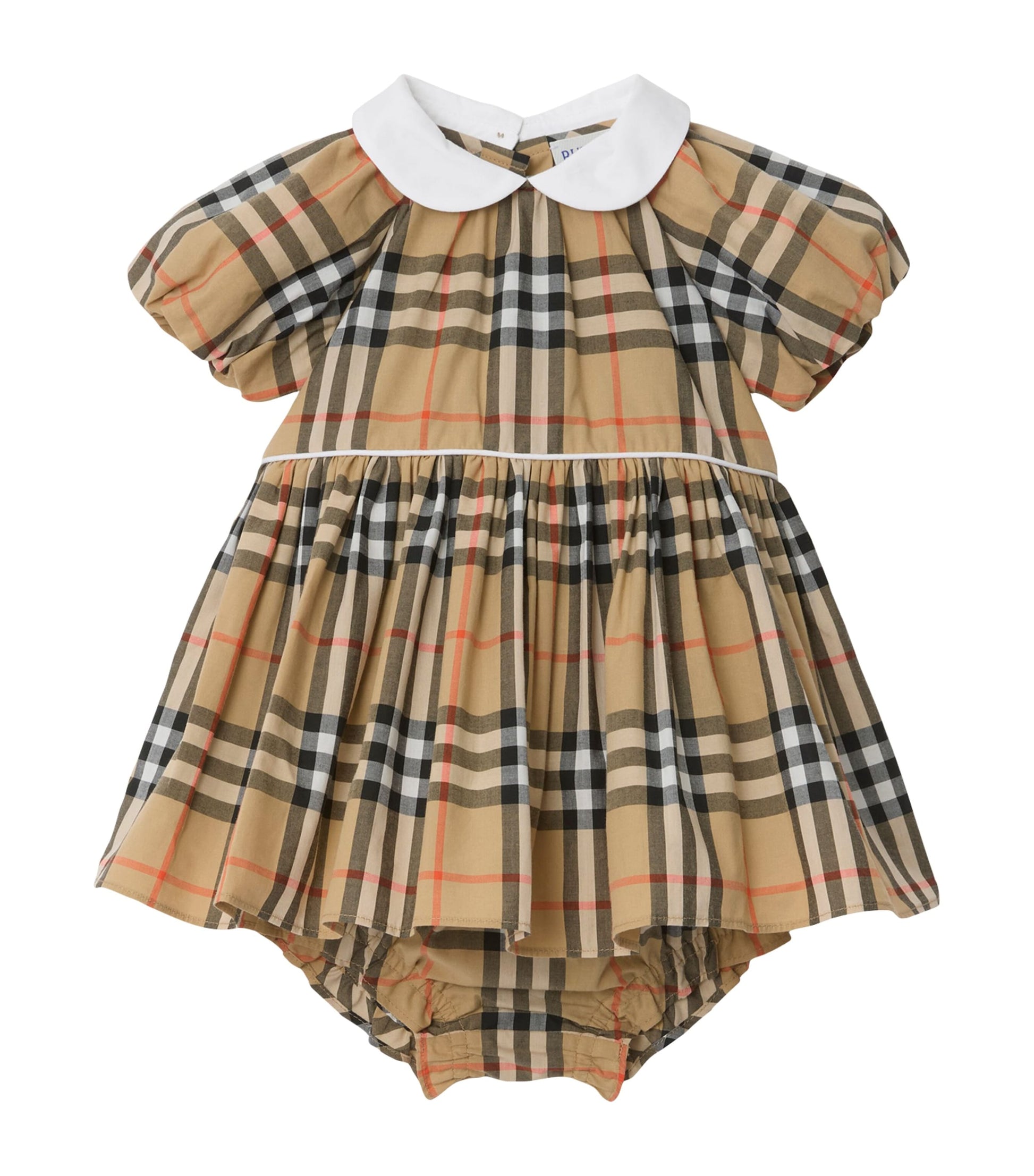 Burberry Kids Cotton Check Dress with Bloomers (1-18 Months)
