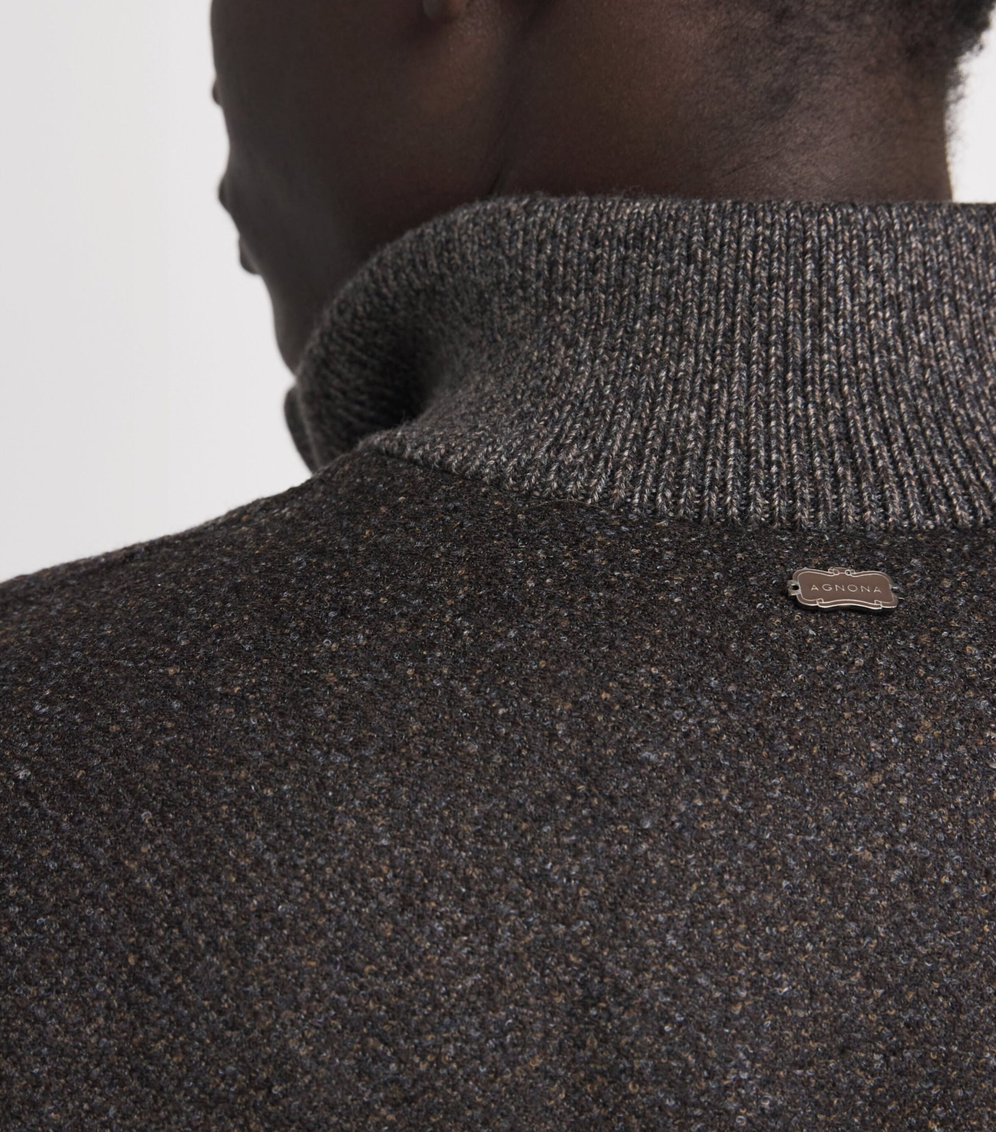 Agnona Brown Wool-Blend Padded Gilet