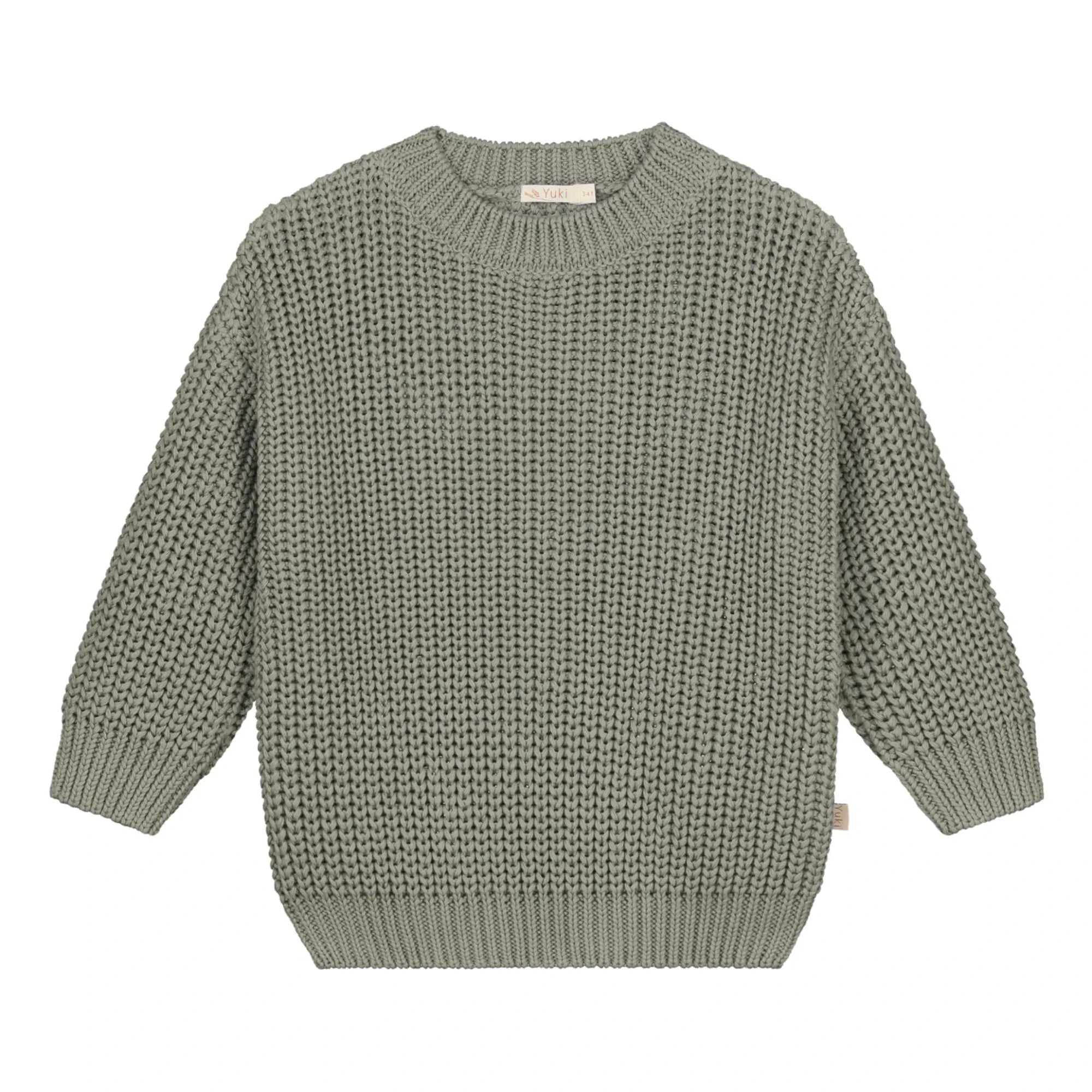 Yuki - Chunky Organic Cotton Jumper | Sage