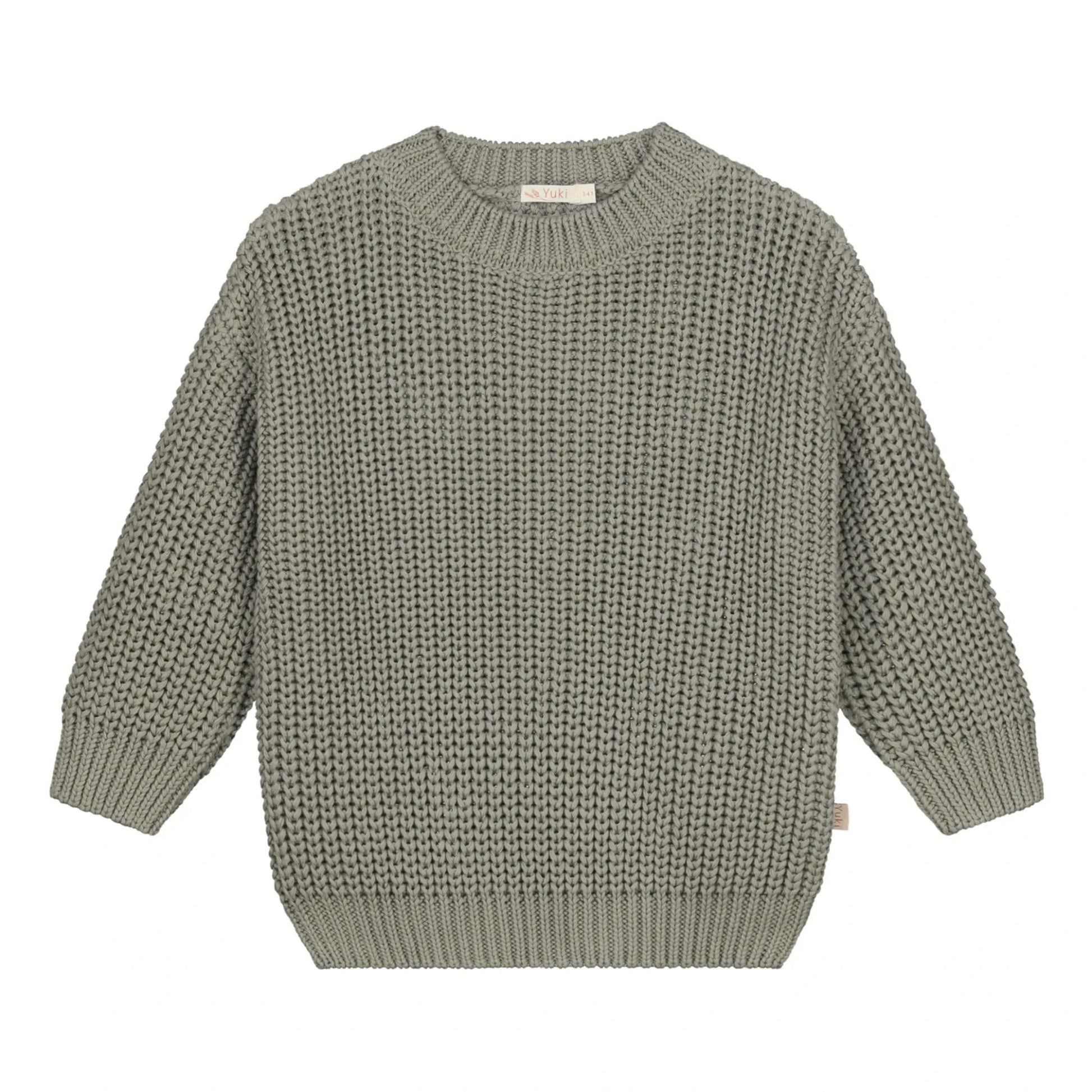 Yuki - Chunky Organic Cotton Jumper | Sage
