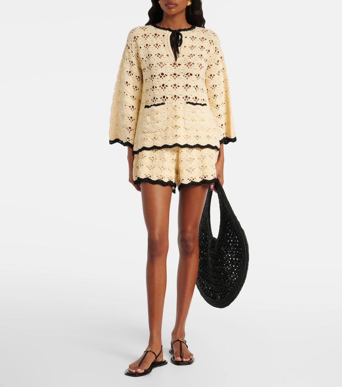 Zimmermann - Aster crochet cotton shorts