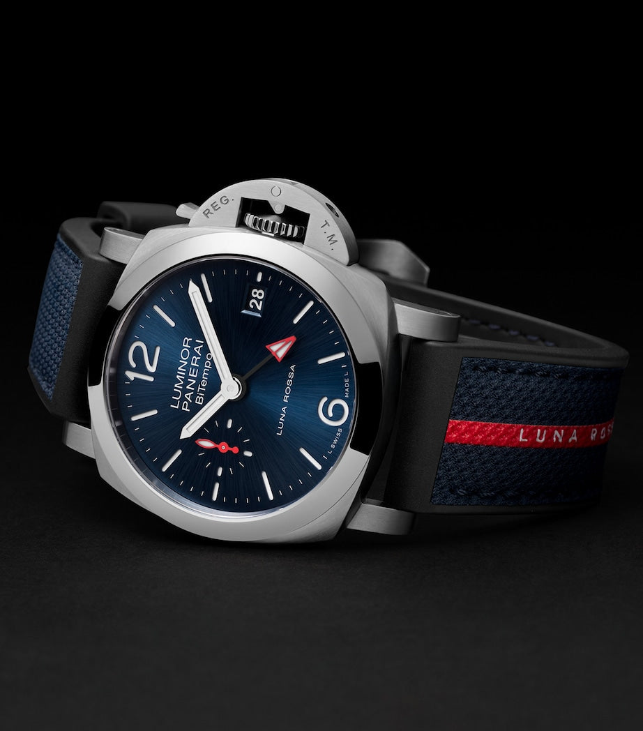 Panerai Stainless Steel Luminor Quaranta BiTempo Luna Rossa Watch 40mm