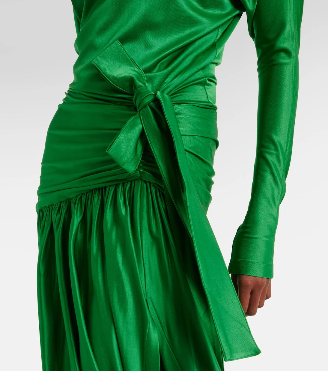 Rabanne - Gathered satin gown